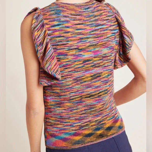 Anthropologie Ruby Flutter-Sleeved Knit Top - Picture 3 of 13